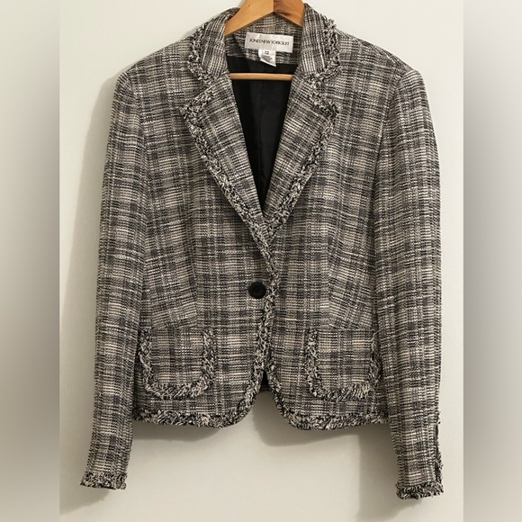 Jones New York Suit Black and White Tweed Jacket - Picture 1 of 6